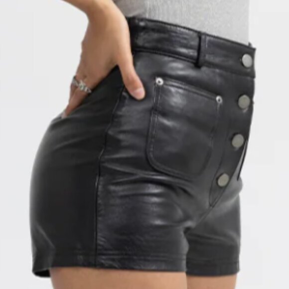 Whet Blu x Maleni Cruz Leather Shorts - Picture 2 of 4